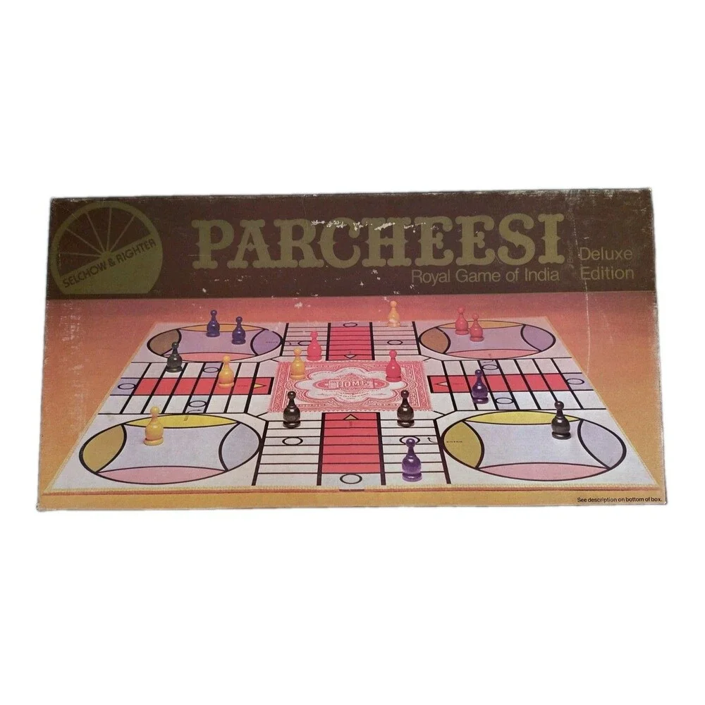1982 PARCHEESI Deluxe Edition Complete Board Game Selchow & Righter